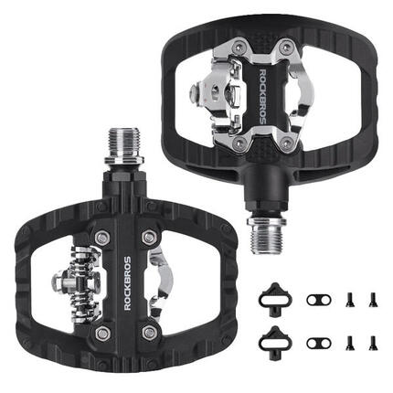 Pedały rowerowe MTB platformowe SPD dwustronne Rockbros PD303 nylonowe