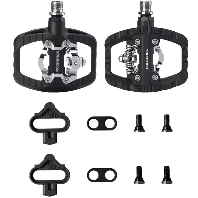 Pedały rowerowe MTB platformowe SPD dwustronne Rockbros PD303 nylonowe 7/7