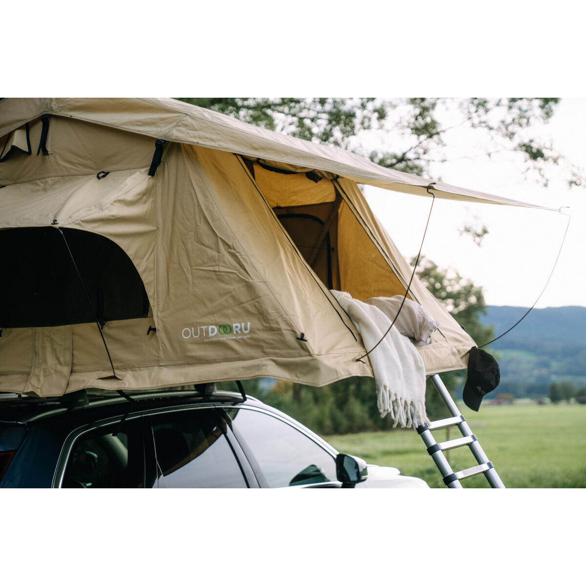 Dachzelt Expedition - 3 Pers. 140cm Grau - inkl. Leiter, PVC Cover 3/8
