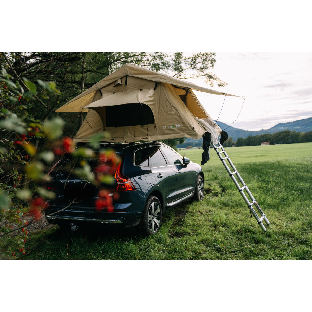 Dachzelt Expedition - 3 Pers. 140cm Grau - inkl. Leiter, PVC Cover 2/8