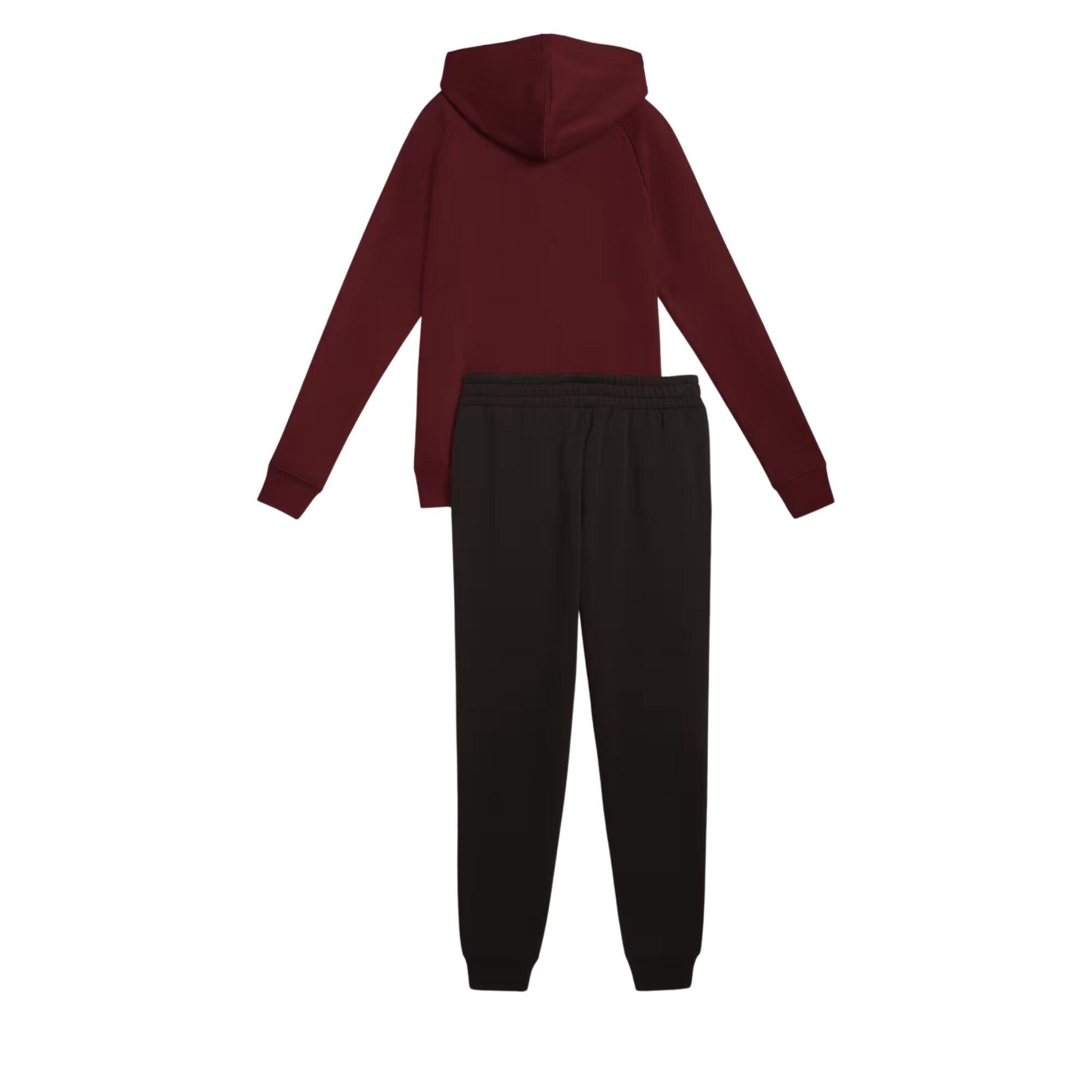 Puma Chándal Full-zip Hooded Sweat Suit Fl Negro/granate Hombre