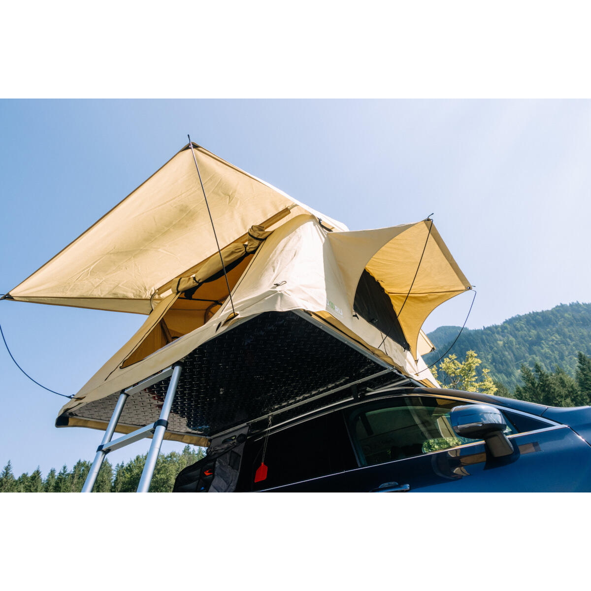 Dachzelt Expedition - 3 Pers. 140cm Grau - inkl. Leiter, PVC Cover 5/8