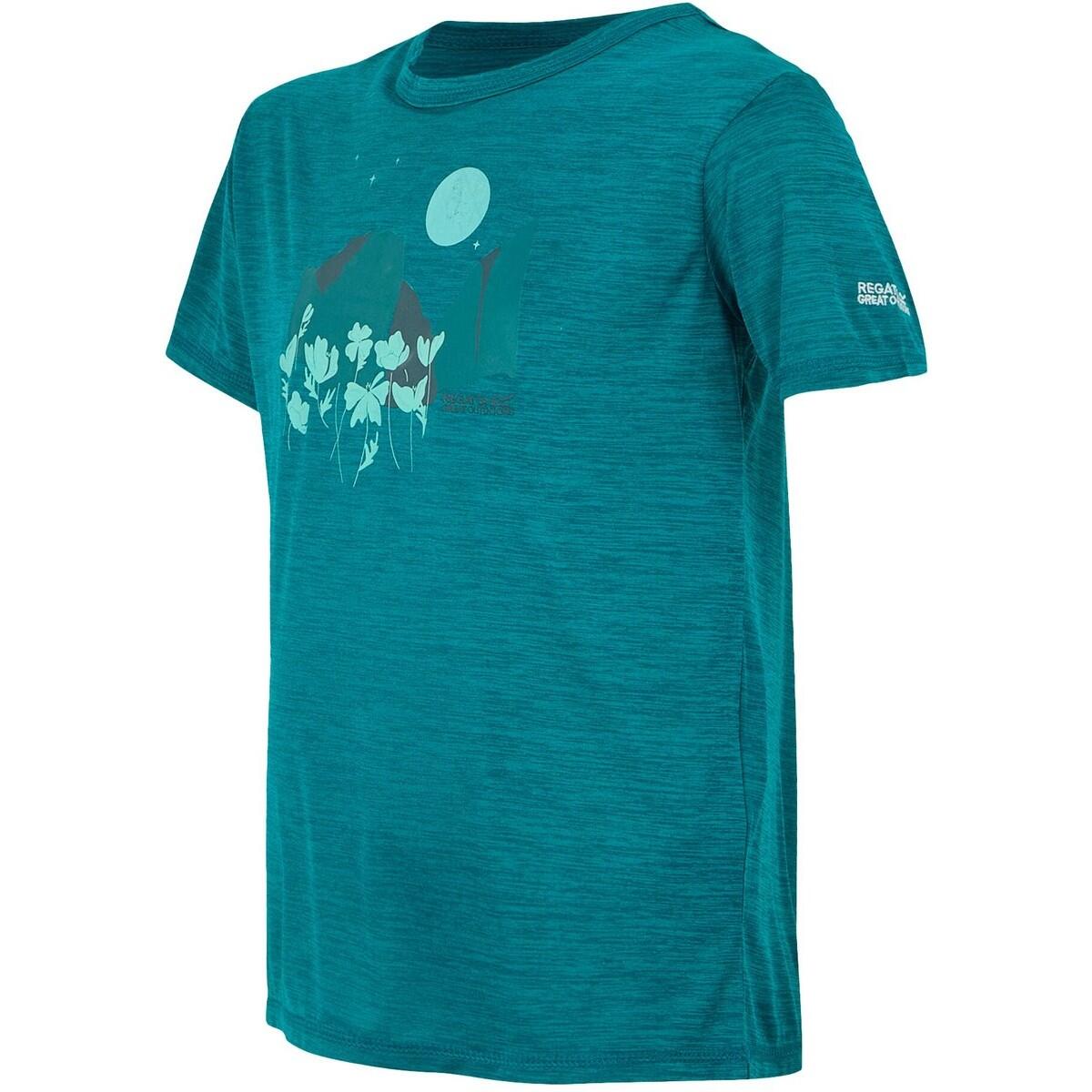 Tshirt Motif/style Floral ALVARADO Enfant (Bleu Vert Chiné) 3/5