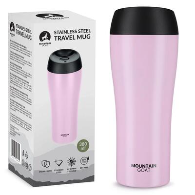 Thermosbeker roestvrij staal 304 bpa-vrij lekdicht dubbele wand 380ml