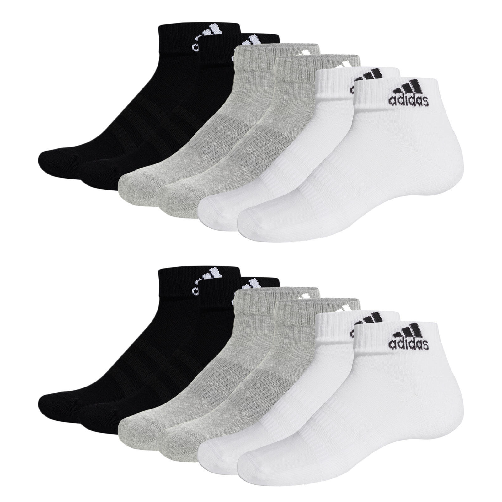 ADIDAS Socken Sportsocken 6 Paar Unisex Herren Damen - Cushioned Quartersocken