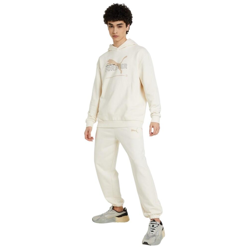 Sudadera ESS Logotipo para Hombre Beige Crema 6/6