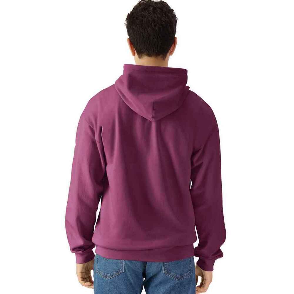 Felpa Con Cappuccio E Zip Intera Peso Medio Uomo Gildan Softstyle Marrone 3/4