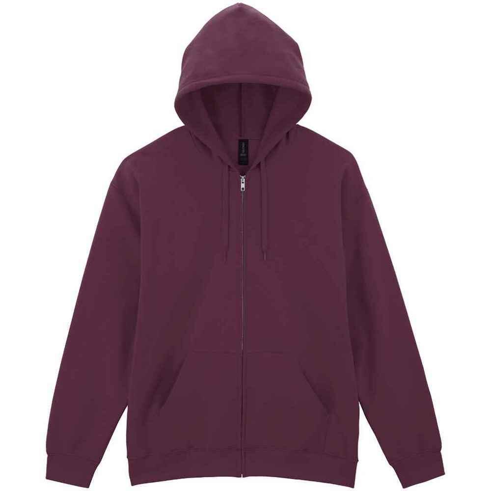 Felpa Con Cappuccio E Zip Intera Peso Medio Uomo Gildan Softstyle Marrone 2/4