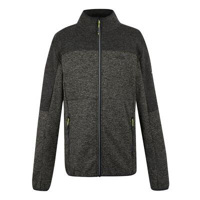 Heren elram full zip fleece (graniet grijs/zwart)