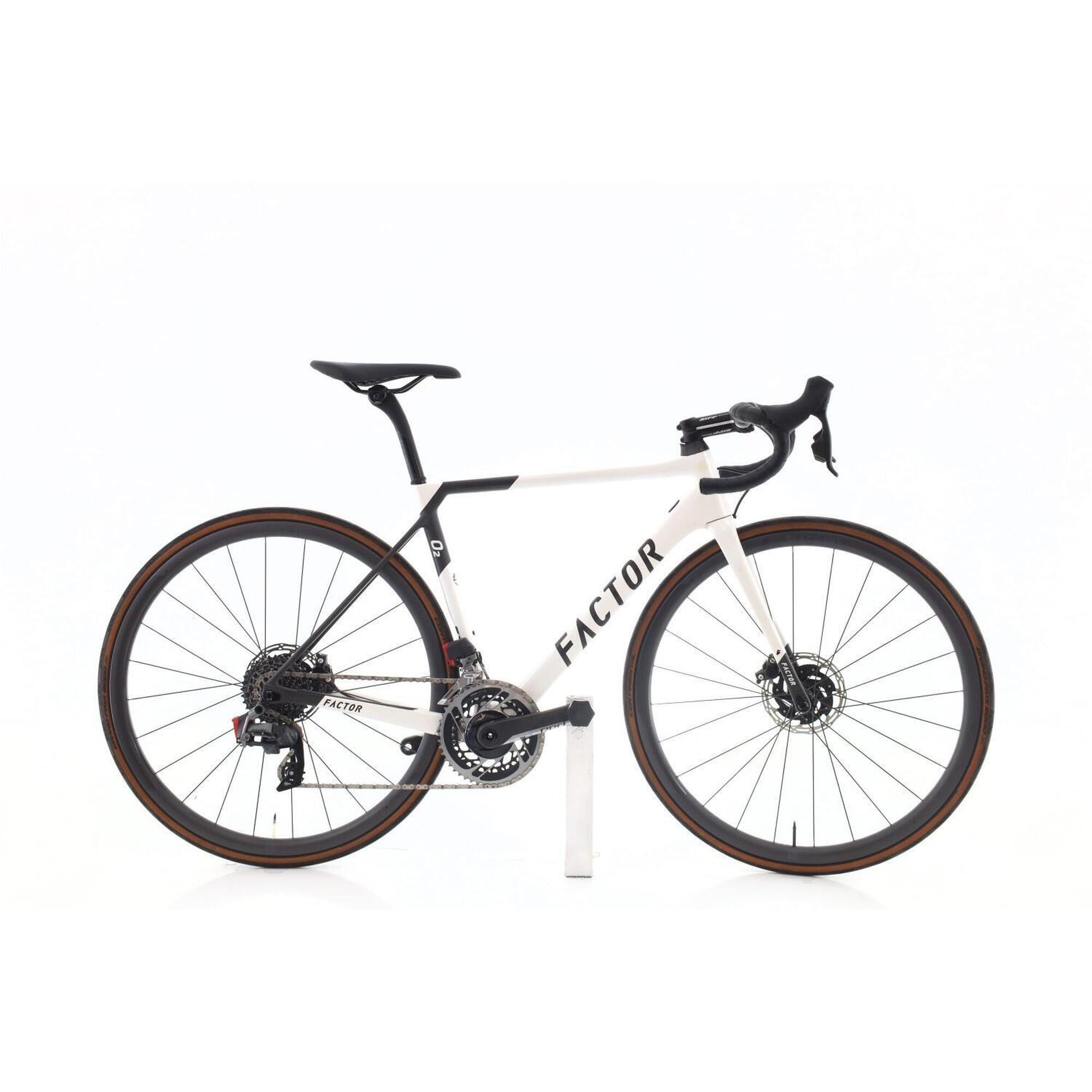 Factor - Vélo De Route Reconditionné ·  O2 Axs 12v · Très Bon État - Vélo Route - Blanc|noir - 52 - Decathlon