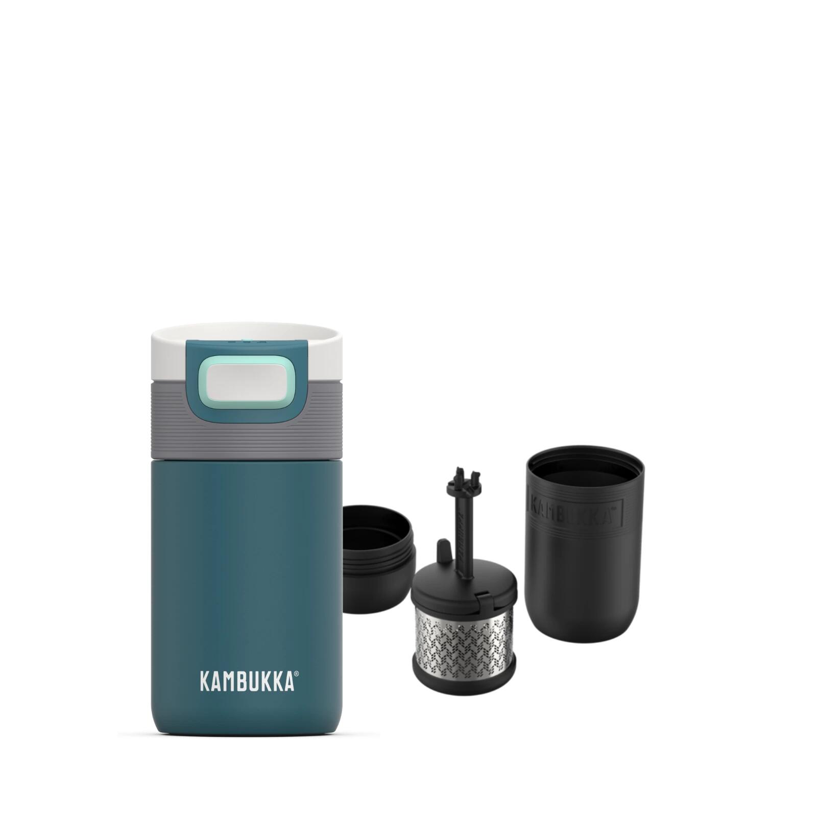 KAMBUKKA Termohrnek Etna s čajovým sítkem 300 ml Deep Teal Turistický nerezový