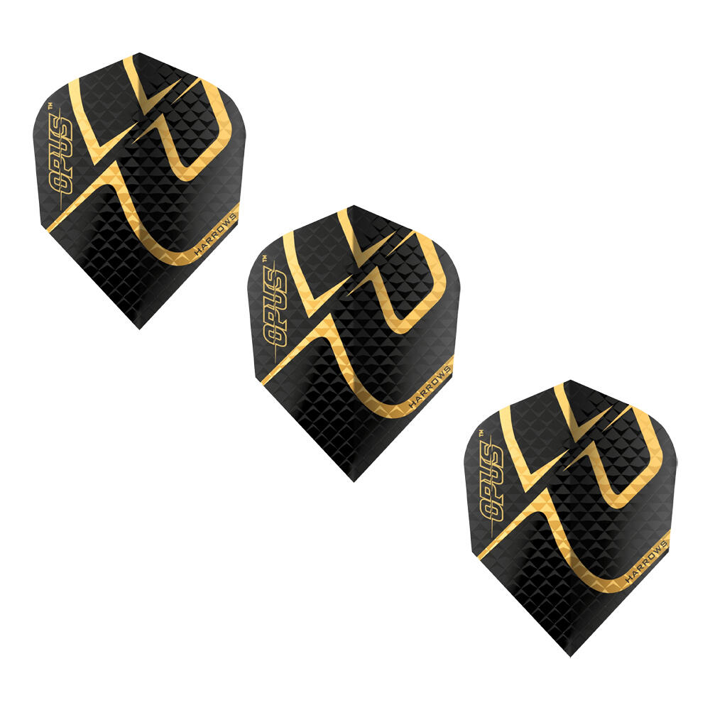 Harrows - Ailettes De Fléchettes Prime (noir / Doré) - Tige De Flechette - Jaune|noir - Taille Unique - Decathlon