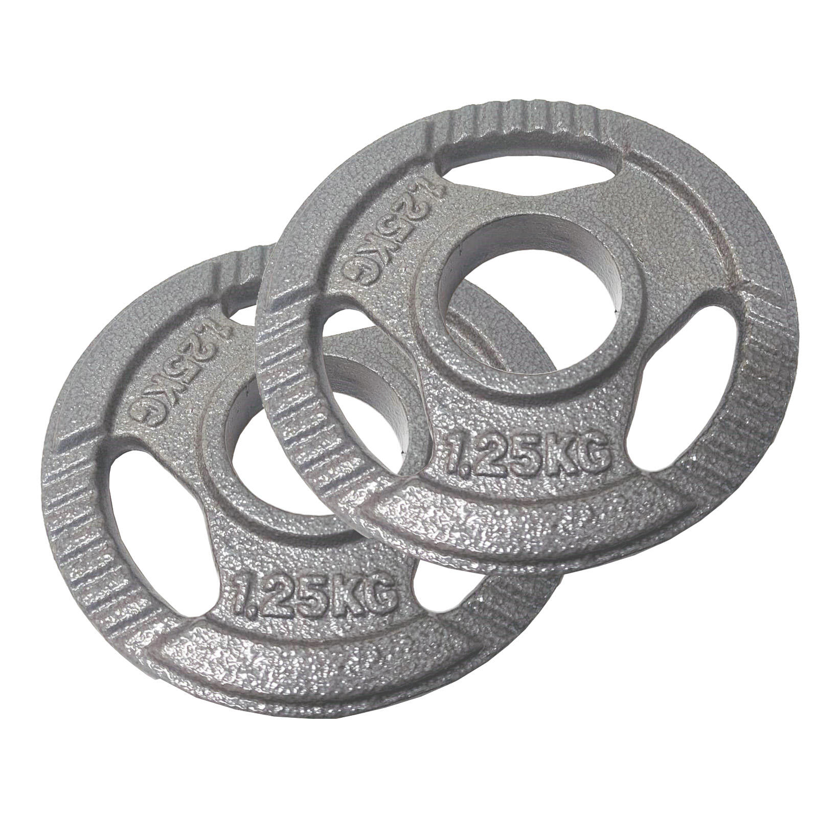 Discos Pesas Olímpico Hierro Agarre (Ø50 mm)(1,25  kg cada una, 2uds) 1/3