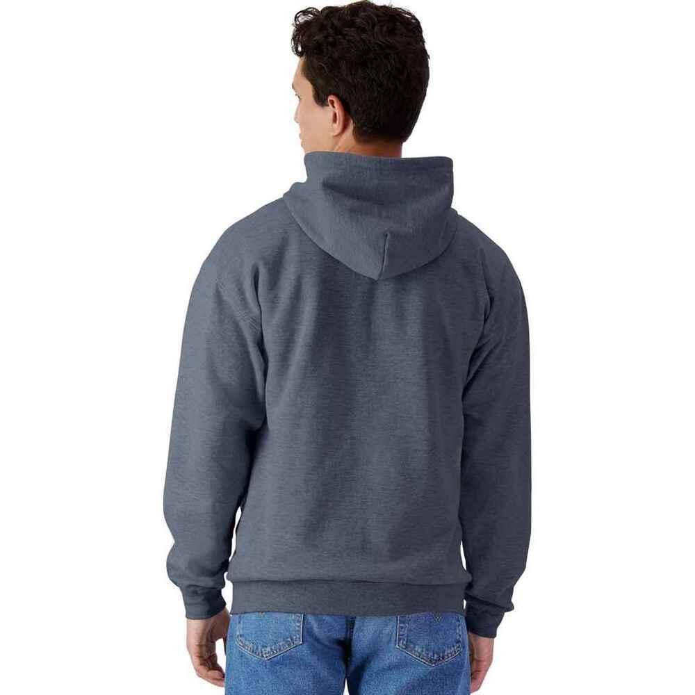 Felpa Con Cappuccio E Zip Intera Peso Medio Uomo Gildan Softstyle Erica Scuro 3/4