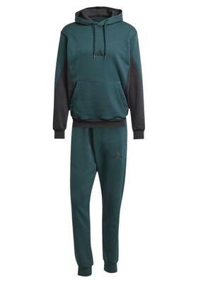 Trainingspak fleece colorblock hooded groen - kb5266