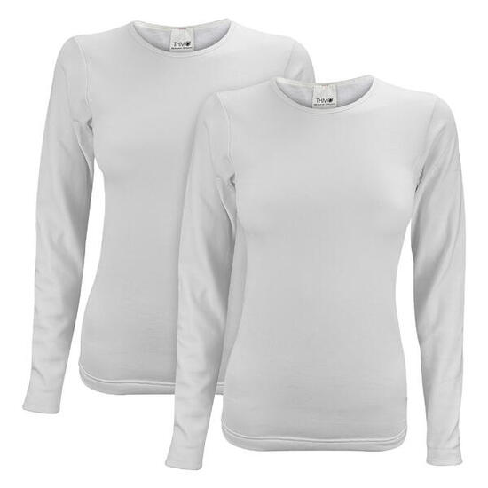 THMO - Lot de 2 hauts thermiques à manches longues pour femme pour l'hiver