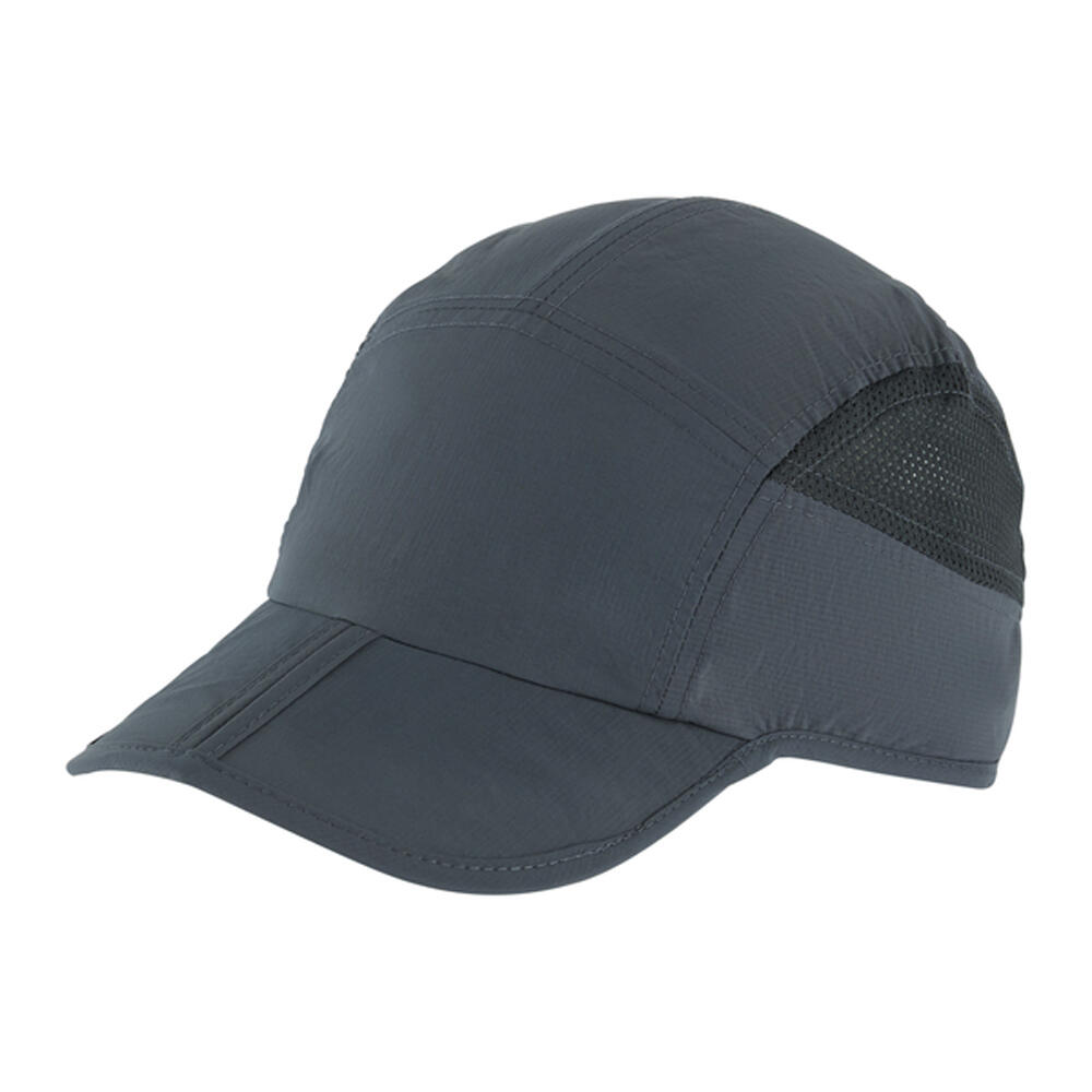 Kappe Faltbar für HerrenDamen Unisex Damen und Herren Mittelgrau/Persimmon 3/5