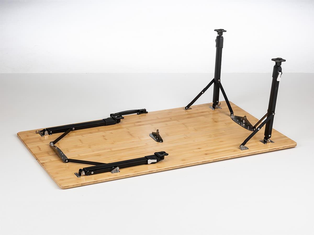 Seconde vie - Table de camping Tobro - Table pliante avec plateau en bambou 4/7