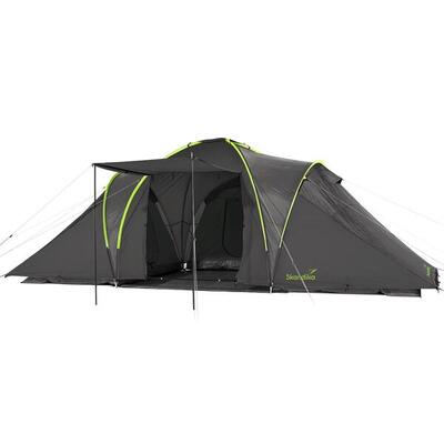 Tweedehands - daytona 6 - familie kampeertent koepel - 530x370cm - antraciet