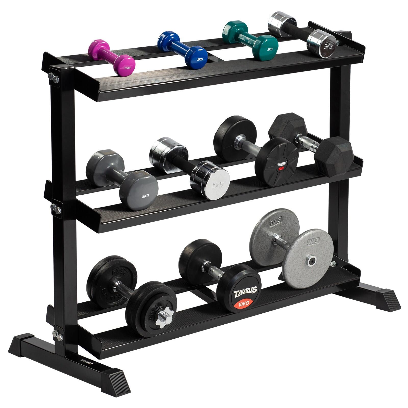 Halterrek/dumbbellrek 3-laags staal 2/4