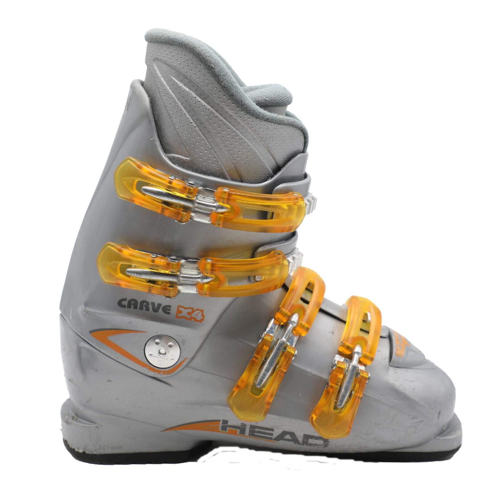 Head - Reconditionne - Chaussure De Ski Junior Head Carve X4_4 Crochets - Chaussures De Ski - Gris|multicolore - 26,5 Cm - Decathlon