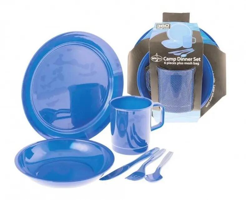 360 Degrees kemping evőeszköz szett, 6 darab, BPA mentes, tároló tokkal 3/3