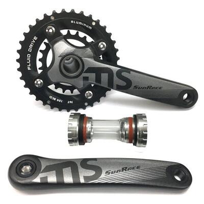 Sunrace hollowtech fcms66 10-speed crankstel 36/22t 175mm incl. bbm97