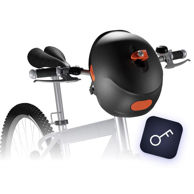 Obh - Kit À Serrure Obh Sur Guidon : Casque De Vélo Embarqué Et Sécurisé - Casque - Noir|orange - Decathlon
