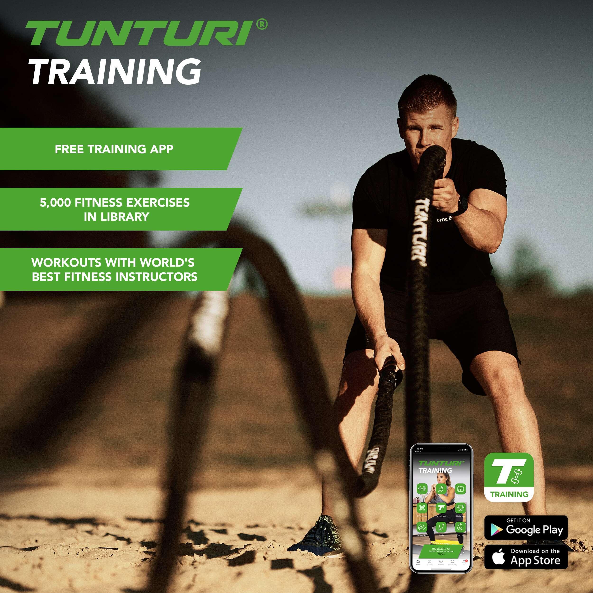 Cuerda de entrenamiento Tunturi Pro con protección 15m 3/7
