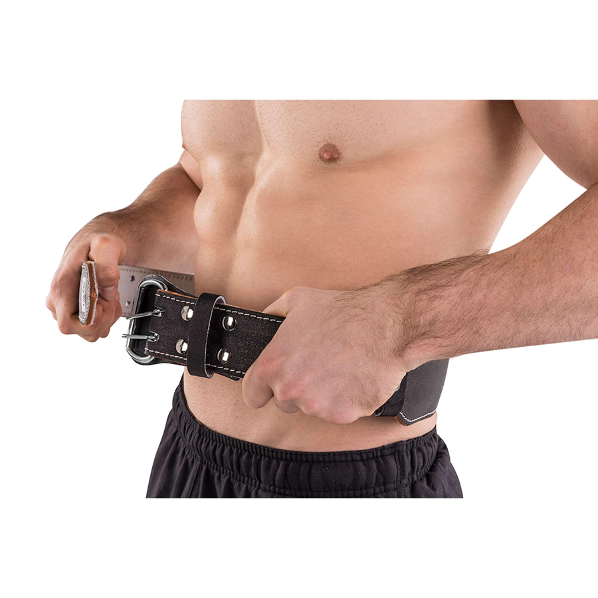 Ceinture lombaire haltérophilie musculation 120cm noire 3/3
