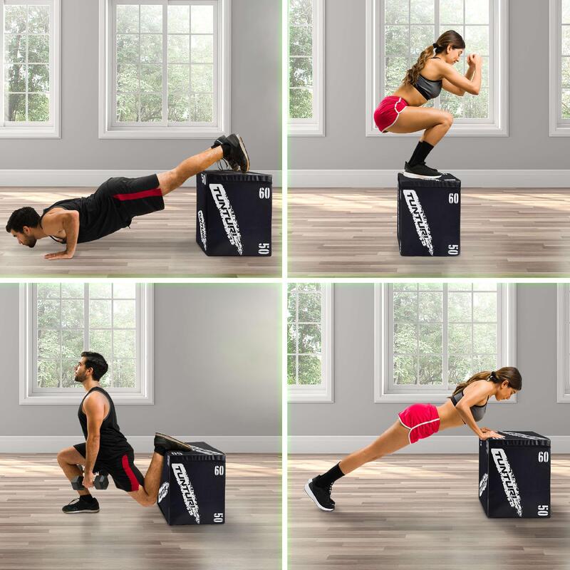 Plyometrická bedna dřevěná TUNTURI Plyo Box 50/60/75 cm