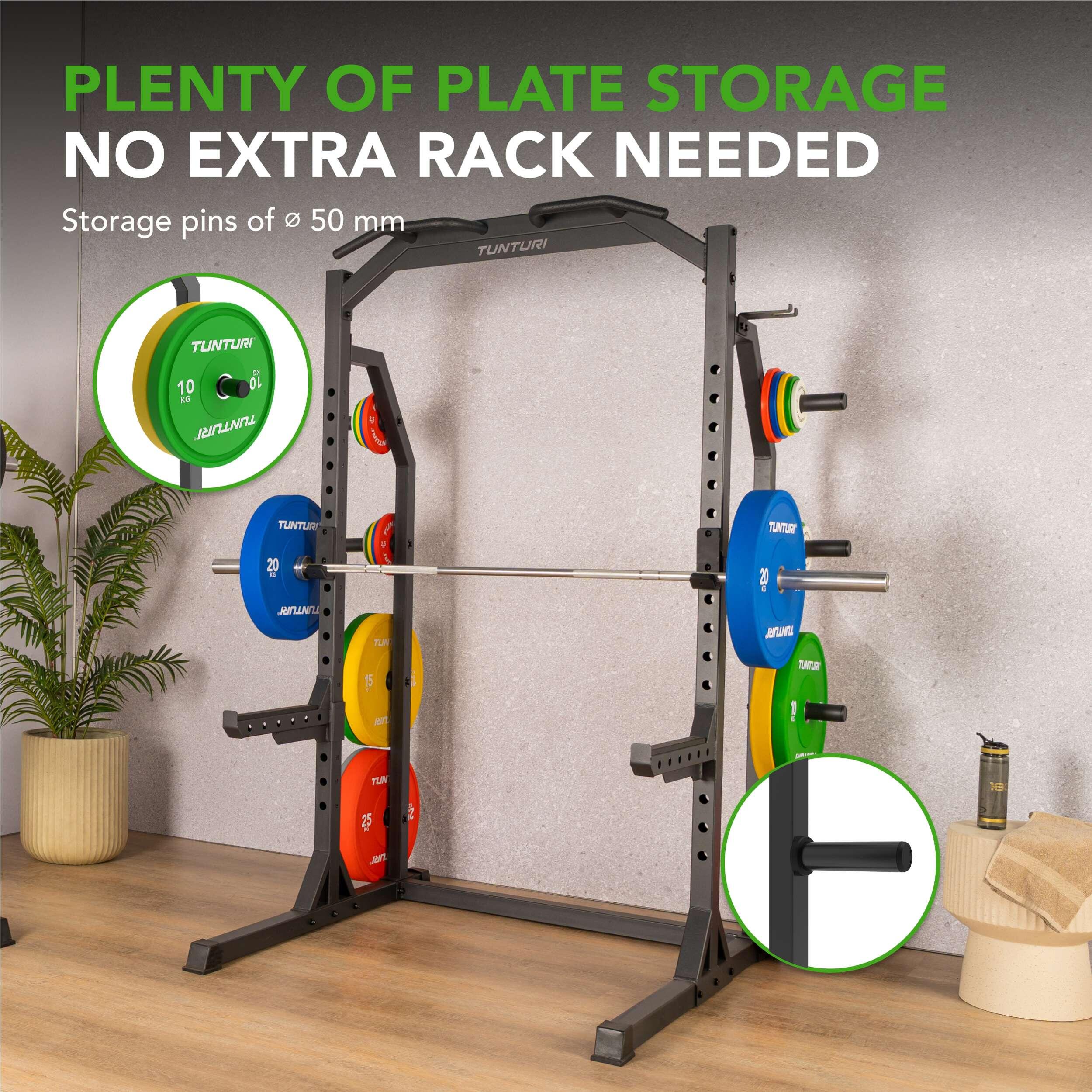 Half Rack Krachtstation - Plate loaded homegym - Maximaal 300 kg belastbaar 5/7