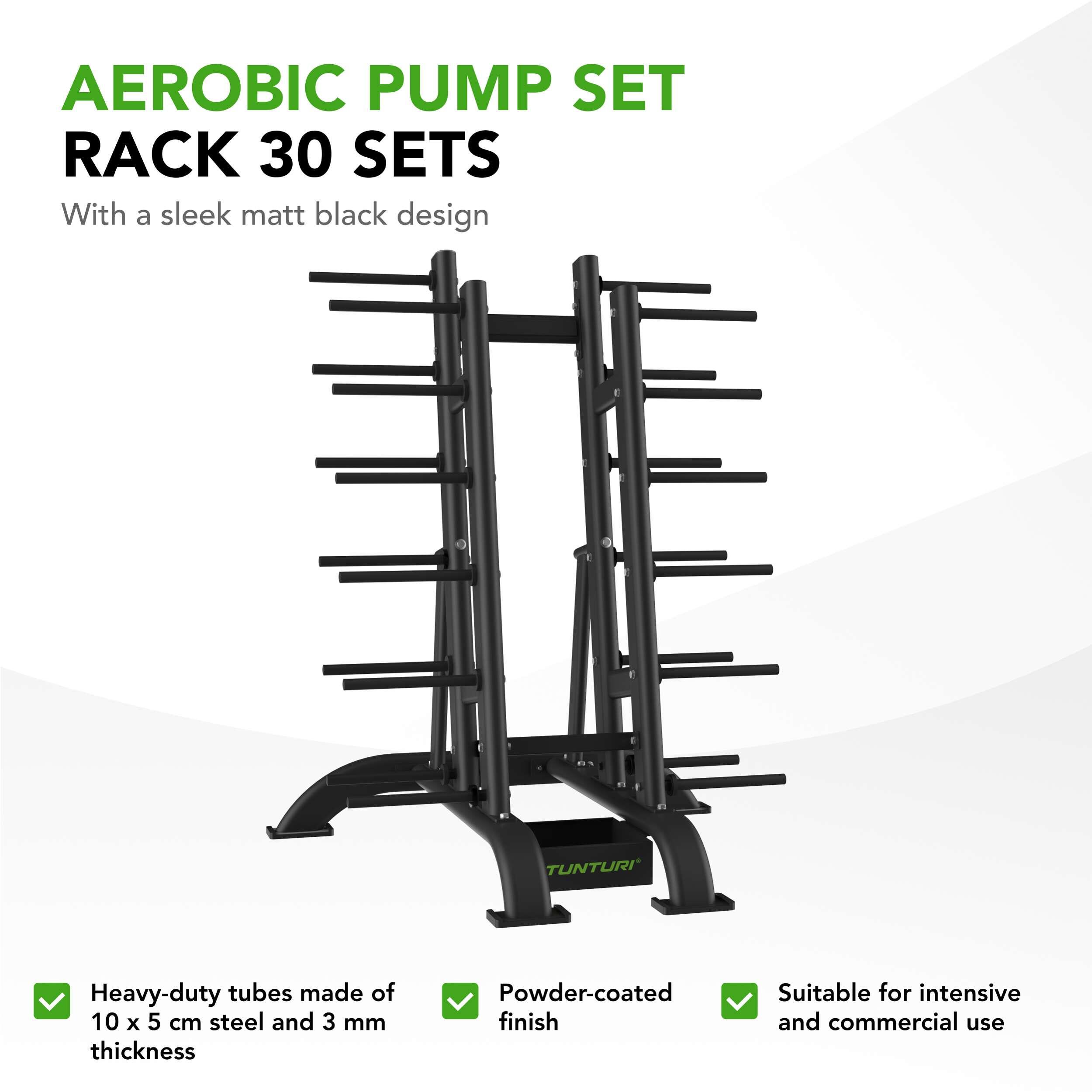 Pro Aerobic Pump Set gewichtsrek - Halter opbergrek voor 30 sets 2/5