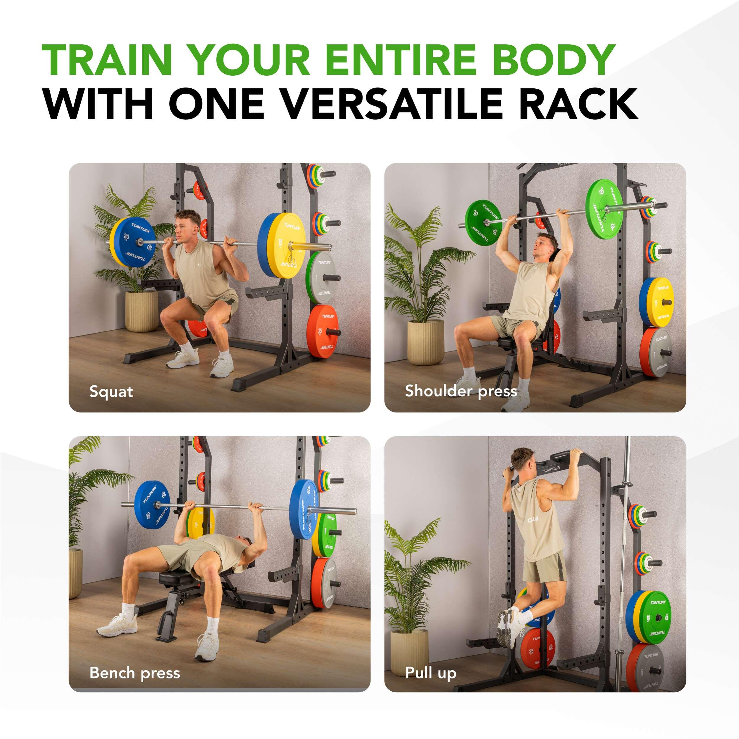 Half Rack Krachtstation - Plate loaded homegym - Maximaal 300 kg belastbaar 7/7