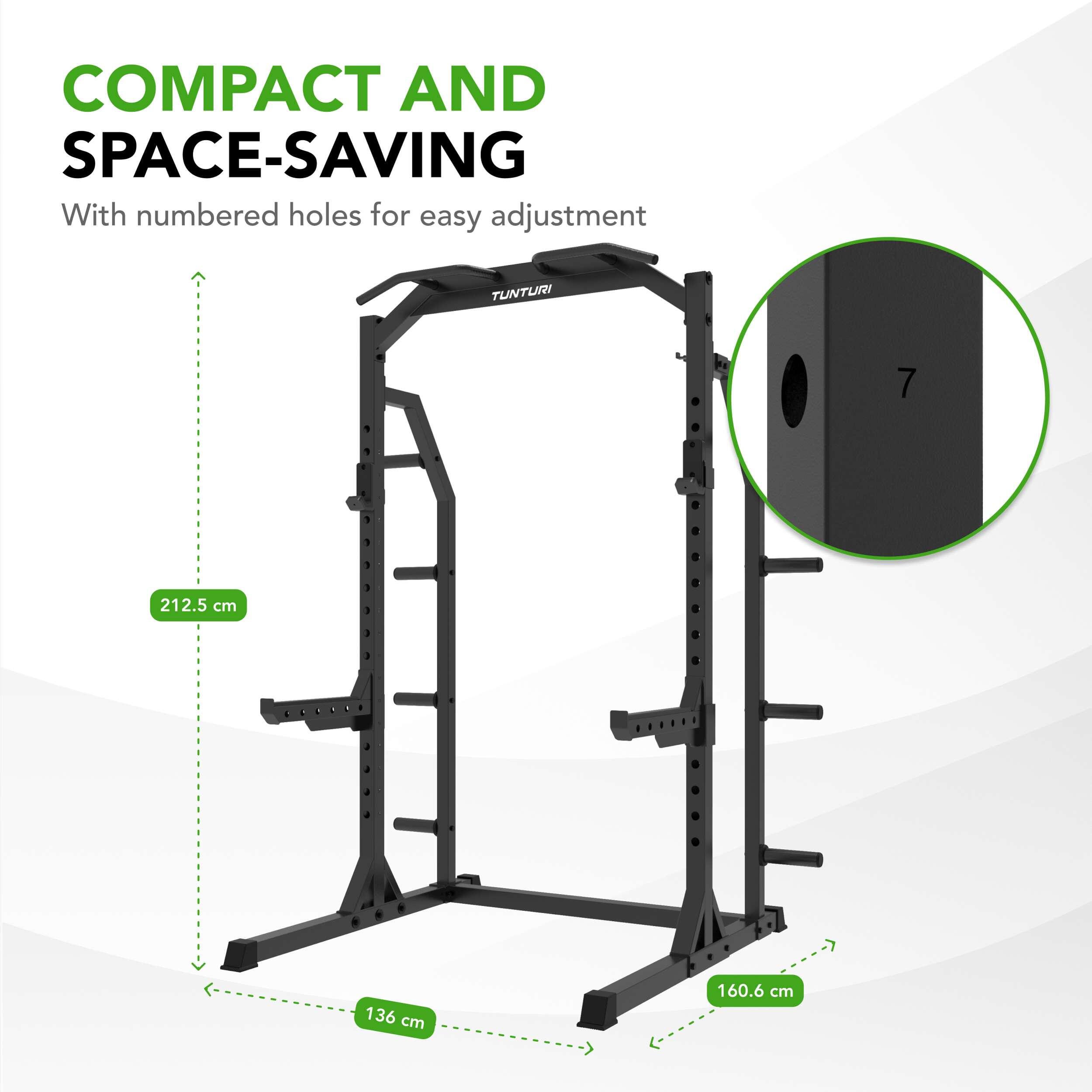 Half Rack Krachtstation - Plate loaded homegym - Maximaal 300 kg belastbaar 4/7