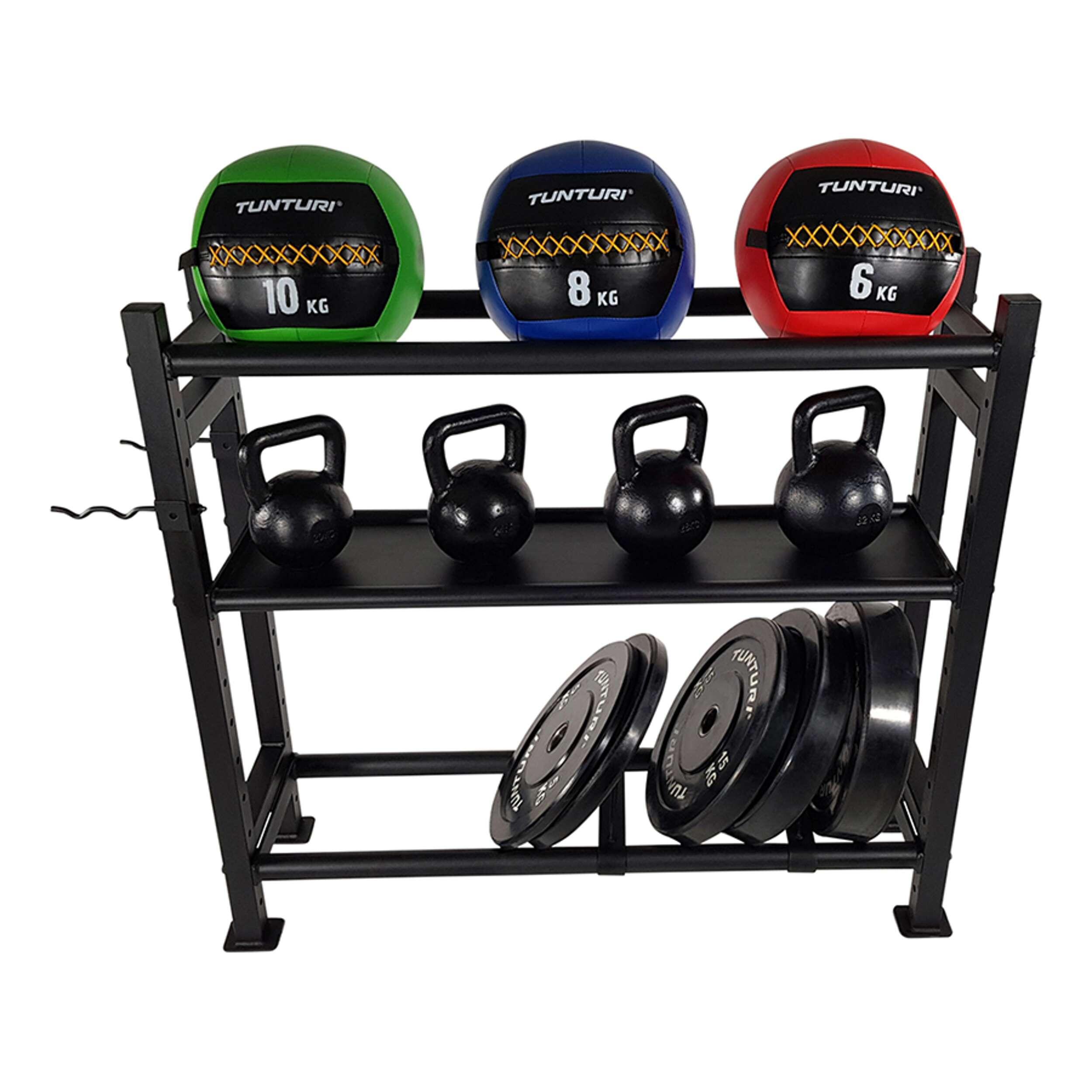 Rack multifunzione per wall ball, kettlebell e dischi 4/7