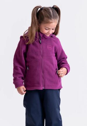 BMS Fleecejacke mit Kapuze und Windstopp Kinder