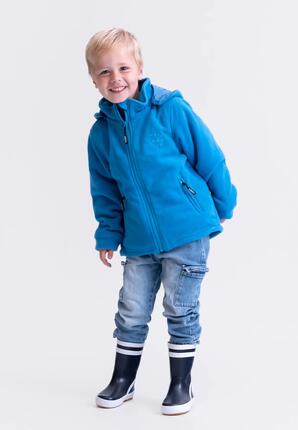 BMS Fleecejacke mit Kapuze und Windstopp Kinder