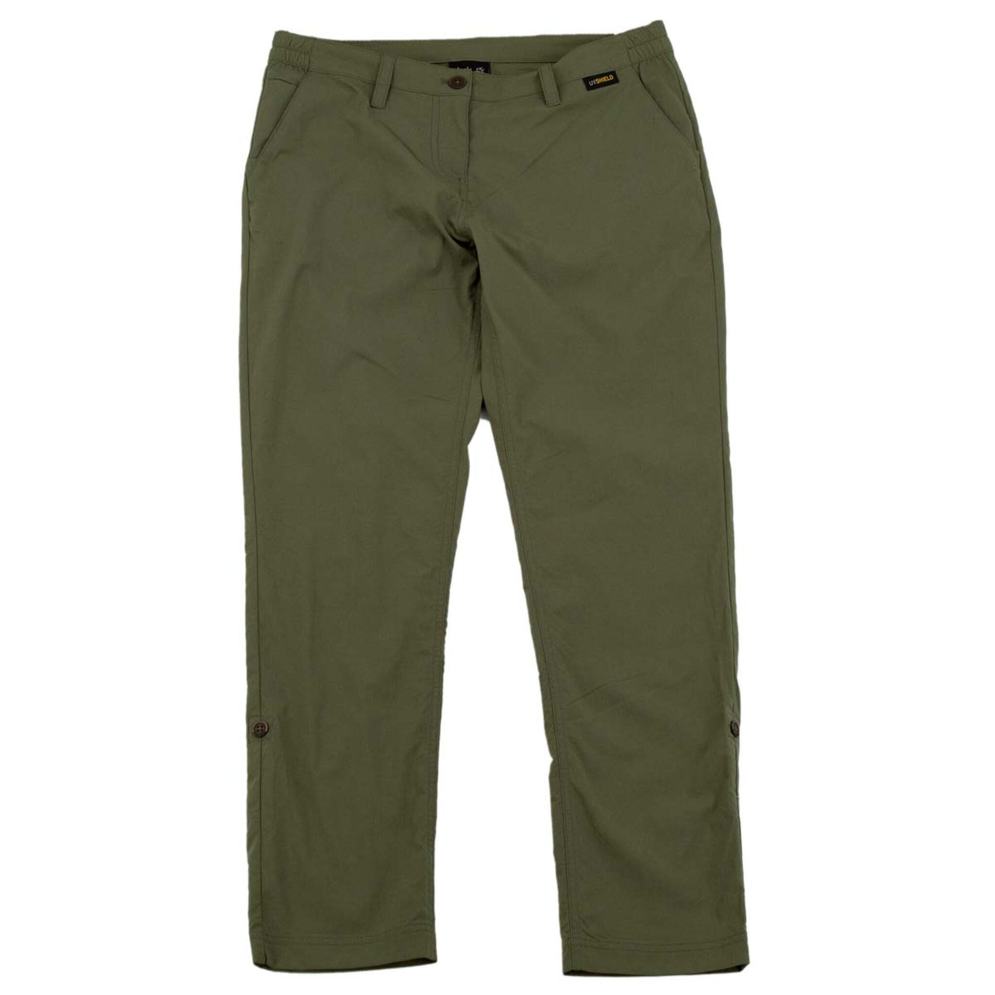 JACK WOLFSKIN Hose Desert Roll-Up Pants in Grün
