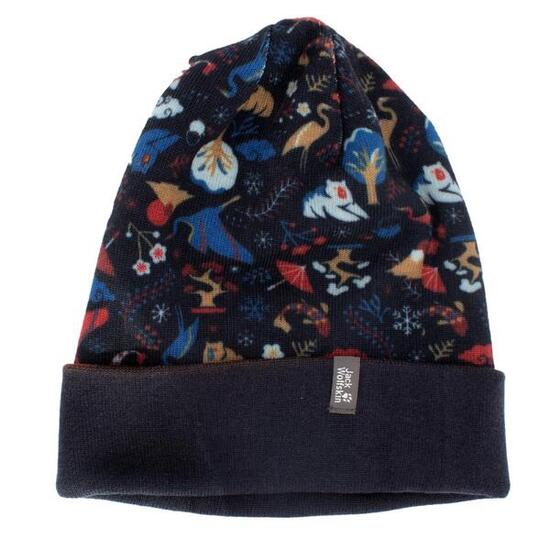 Mütze Print Hat Beanie Kids in Blau M