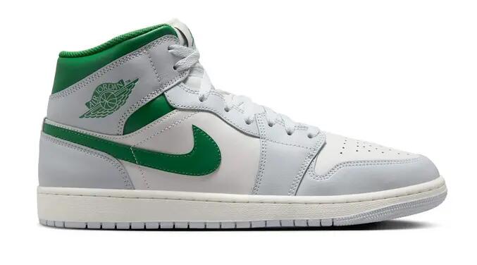 Air Jordan 1 Mid White Pure Platinum Pine Green 2/6
