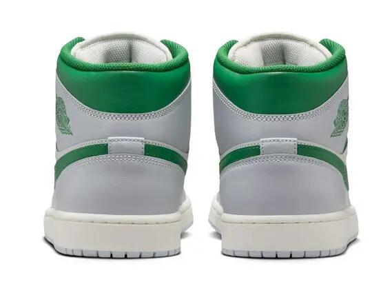 Air Jordan 1 Mid White Pure Platinum Pine Green 5/6