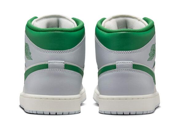 Scarpe uomo jordan air jordan 1 mid "pine green" - grigio/verde 5/6