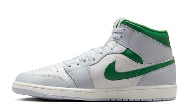 Scarpe uomo jordan air jordan 1 mid "pine green" - grigio/verde