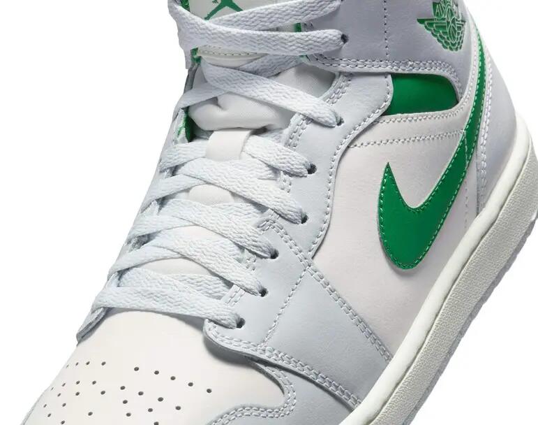 Air Jordan 1 Mid White Pure Platinum Pine Green 6/6