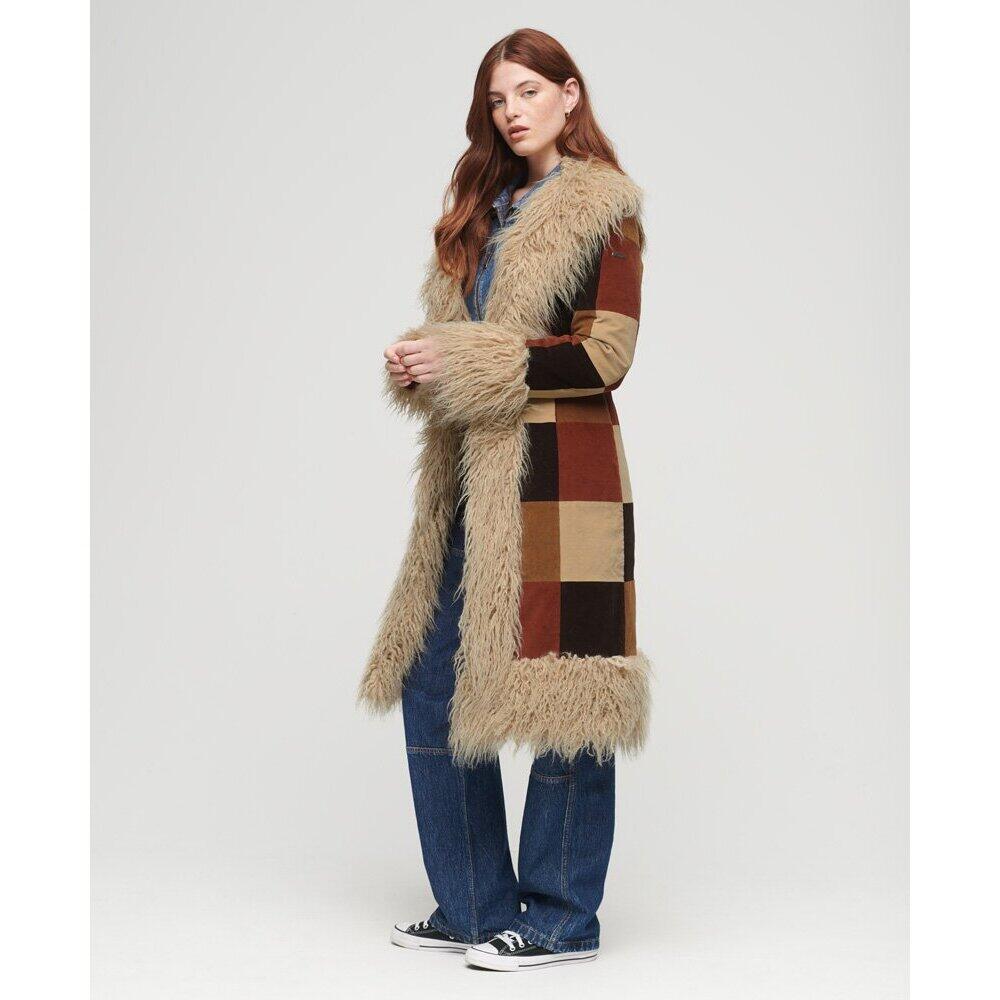 Manteau long femme Superdry Afghan Patchwork 4/7