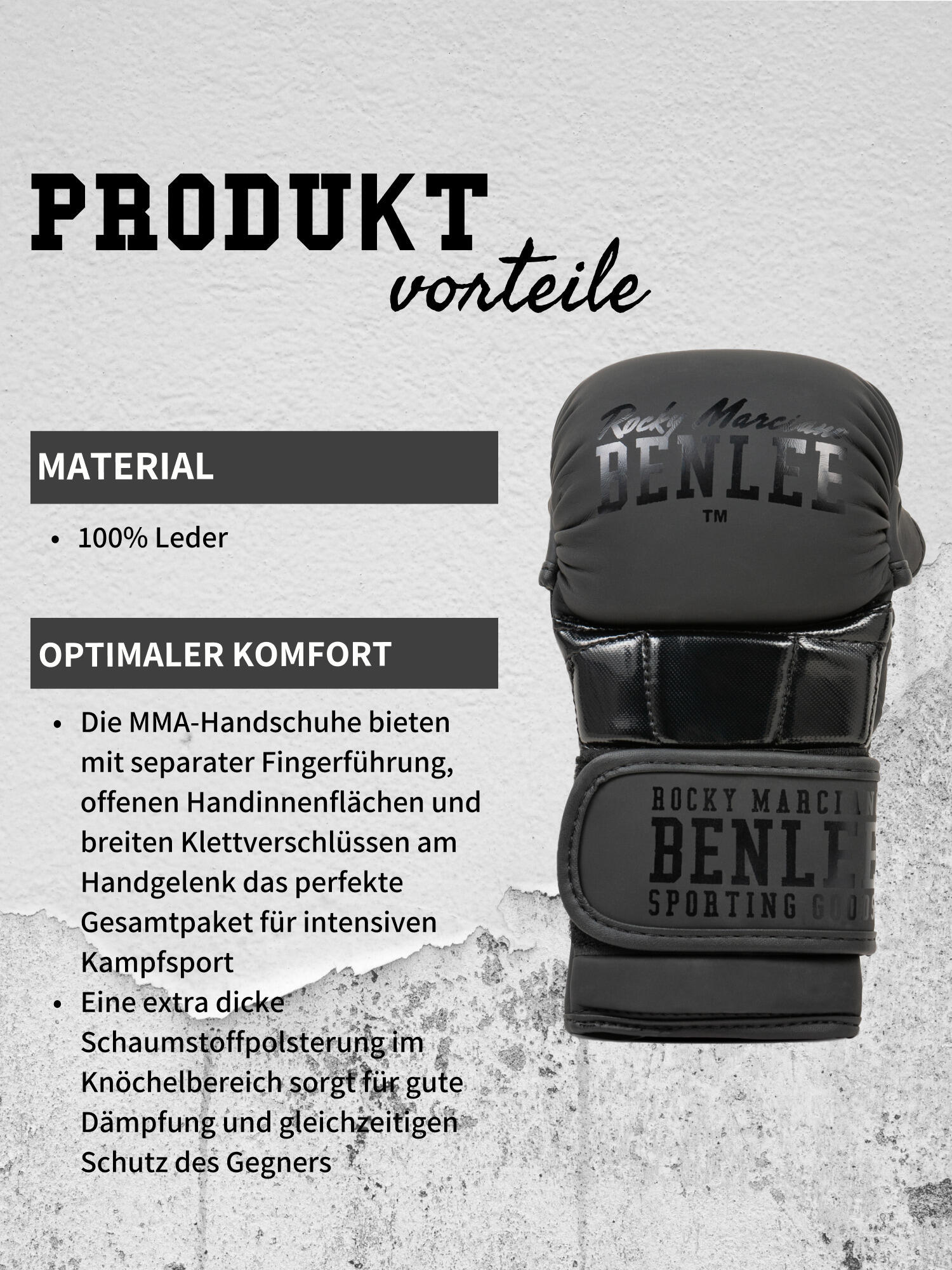 BENLEE MMA-Trainingshandschuhe aus Kunstleder (1Paar) SPARRY 7/7