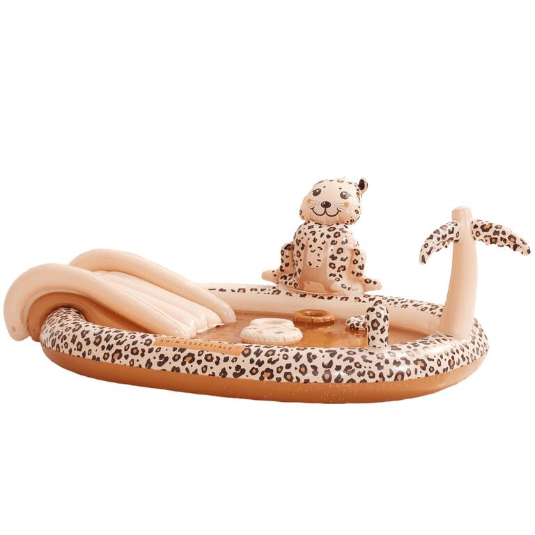 Inflatable adventure pool with safari design