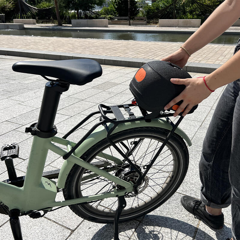 Kit à serrure OBH sur porte-bagage : casque de vélo embarqué et sécurisé 4/9