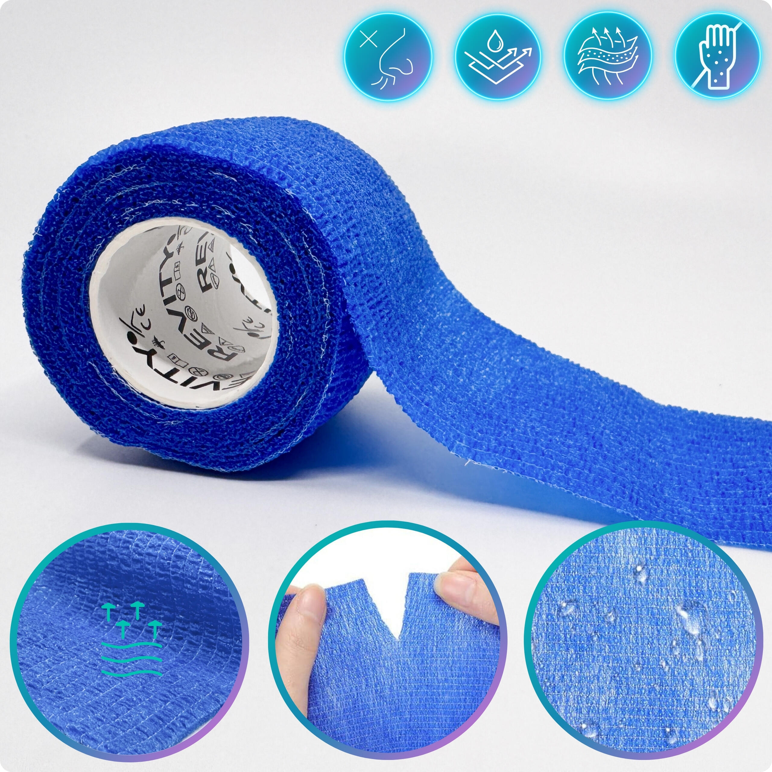 Ligadura coesiva Revity 5 cm x 4,5 m, azul 3/7